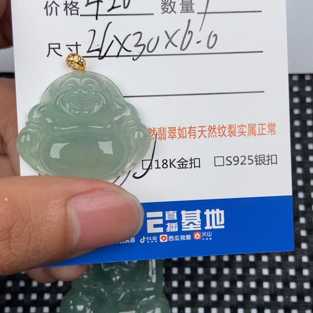 翡翠颈饰未镶嵌淡****h吊坠