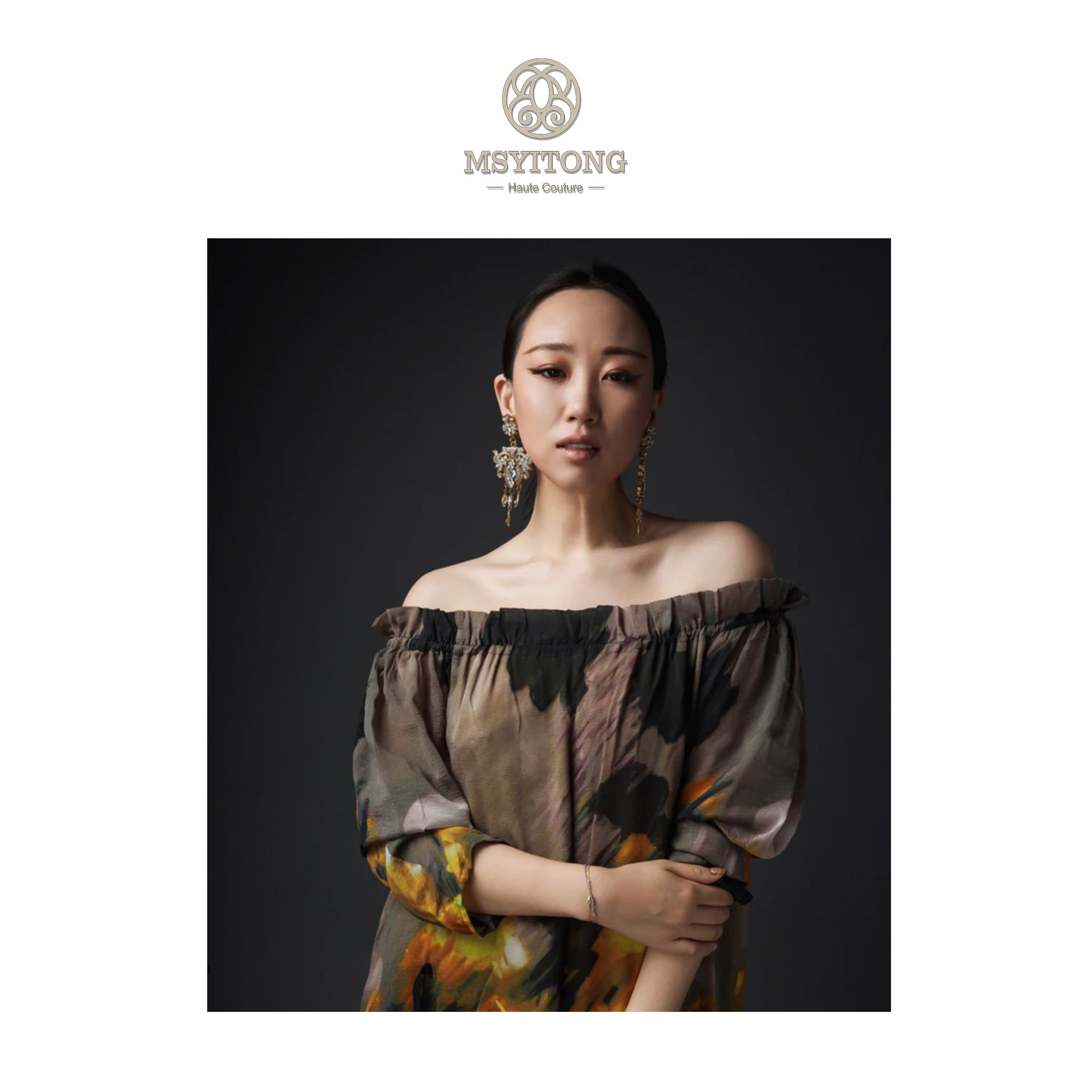 【MSYITONG高定】经典七年油画长裙裙子