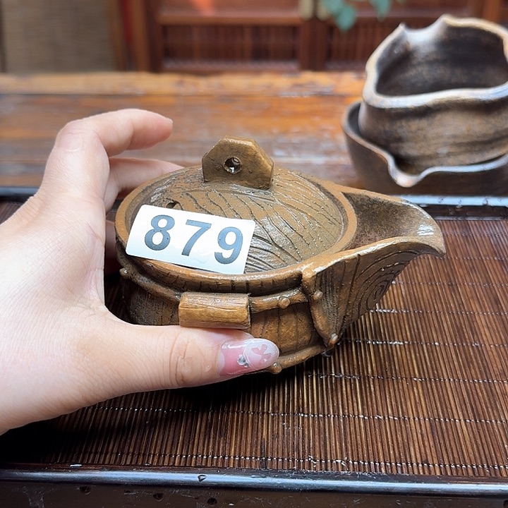 纯手工制作粗陶茶具