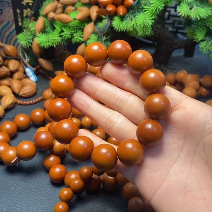 橄榄核手串1.75铁核光珠
