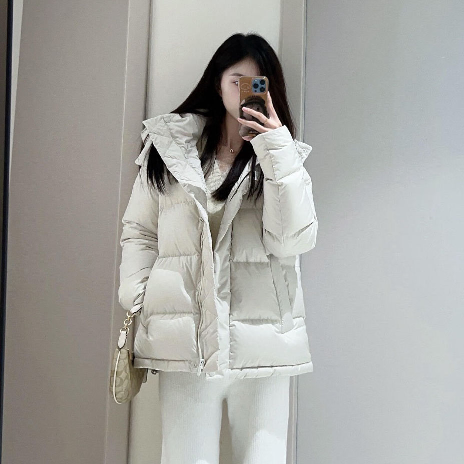 五格鹅绒泡芙保暖羽绒服-柜