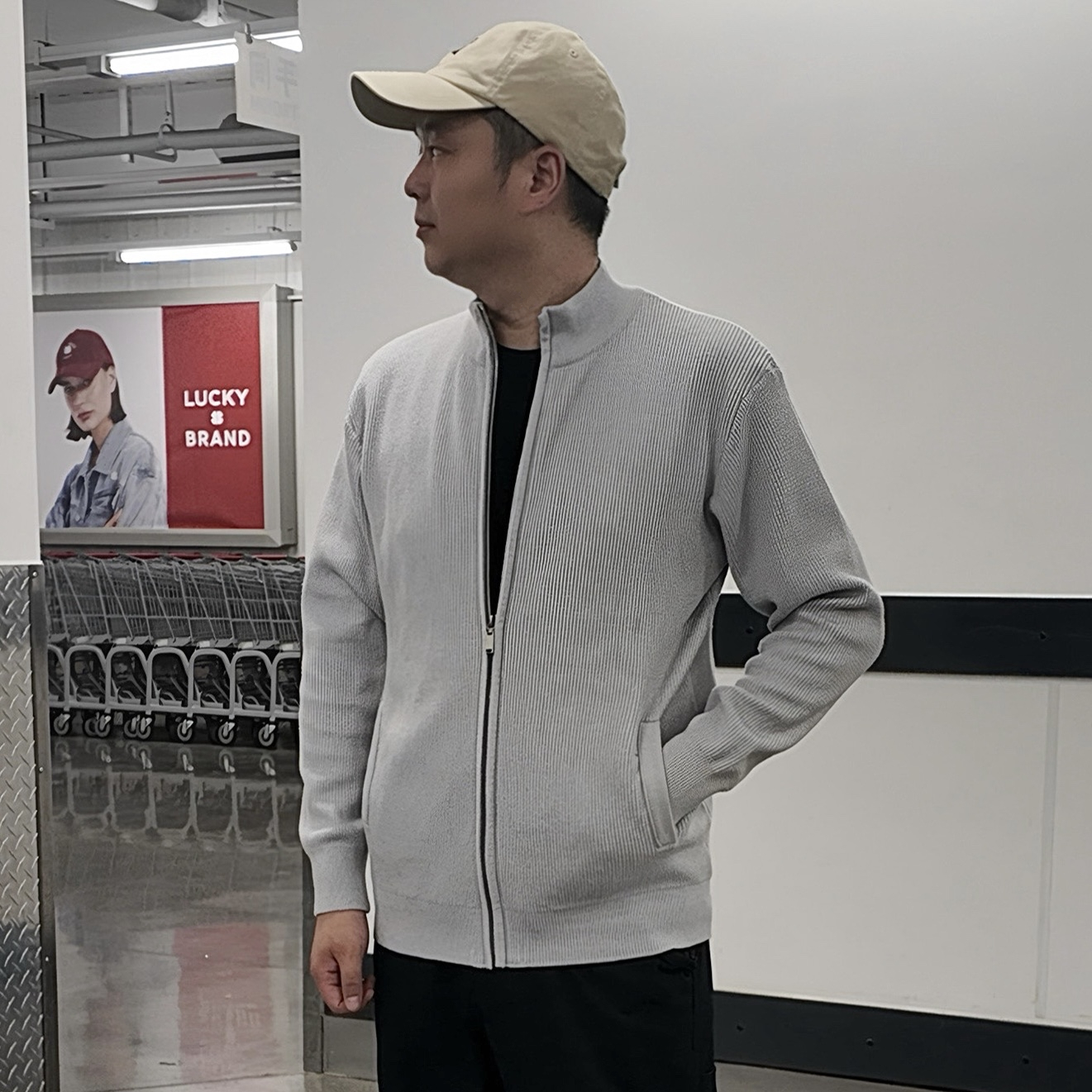 SEKE三克可机洗抗起球修身男针织外套春秋冬外穿拉链休闲立领毛衣