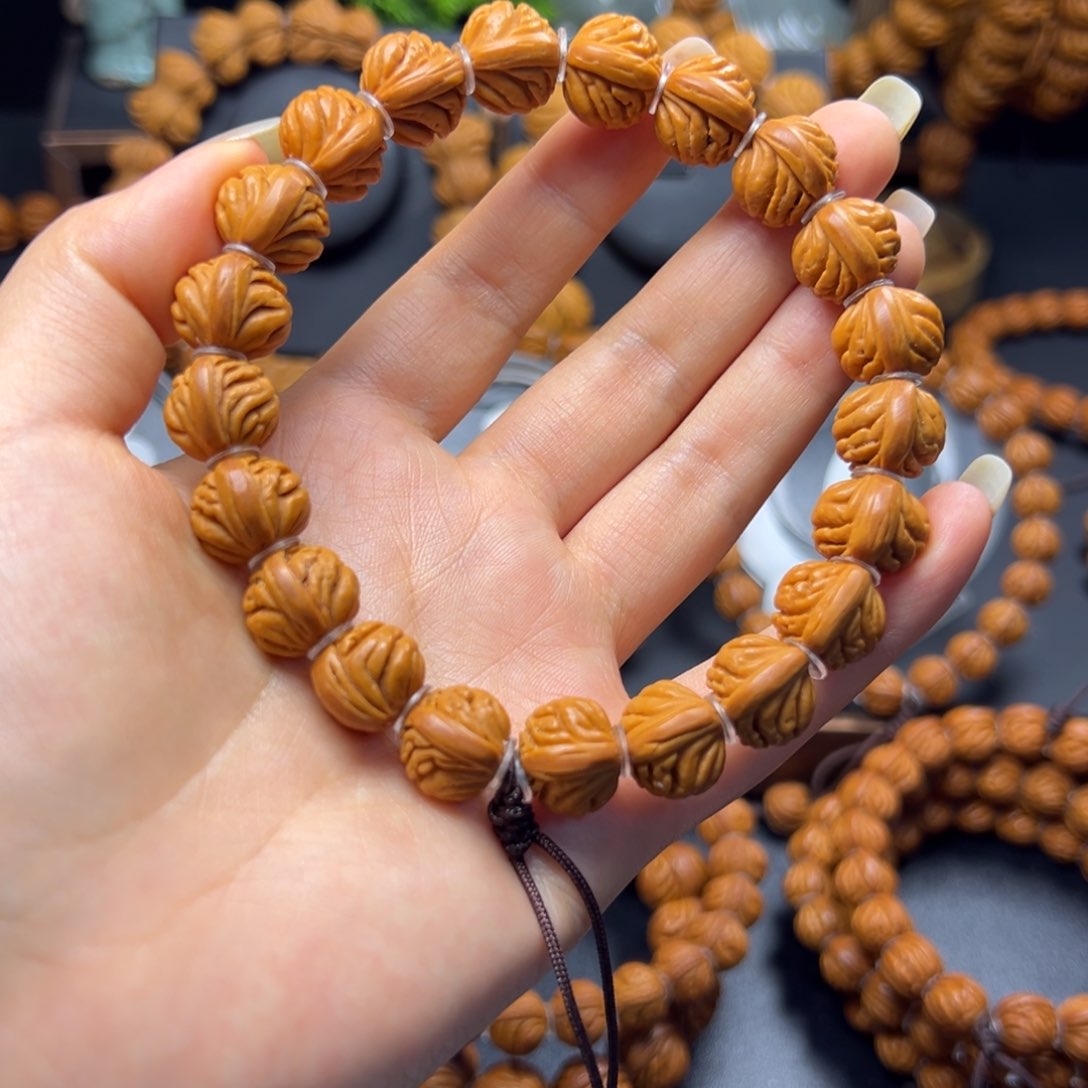 桃核手串野生金蟾14