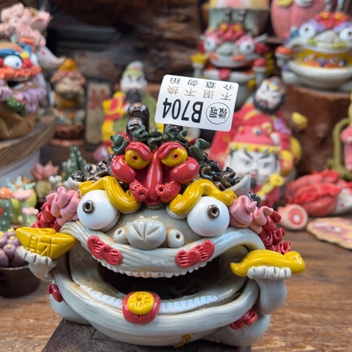 陶摆件小镇青花每日有新品微瑕