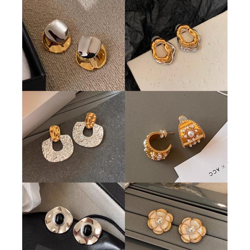 锌合金耳饰 锌合金耳饰 高级感时尚OL耳环适合素颜的耳饰百搭优雅