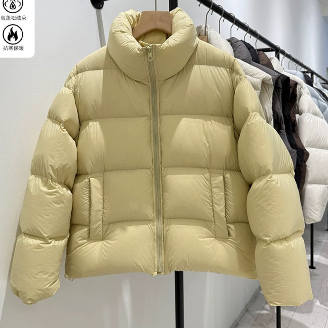2025新款泡芙感95白鸭绒女短款小个子加厚保暖羽绒服面包服外套