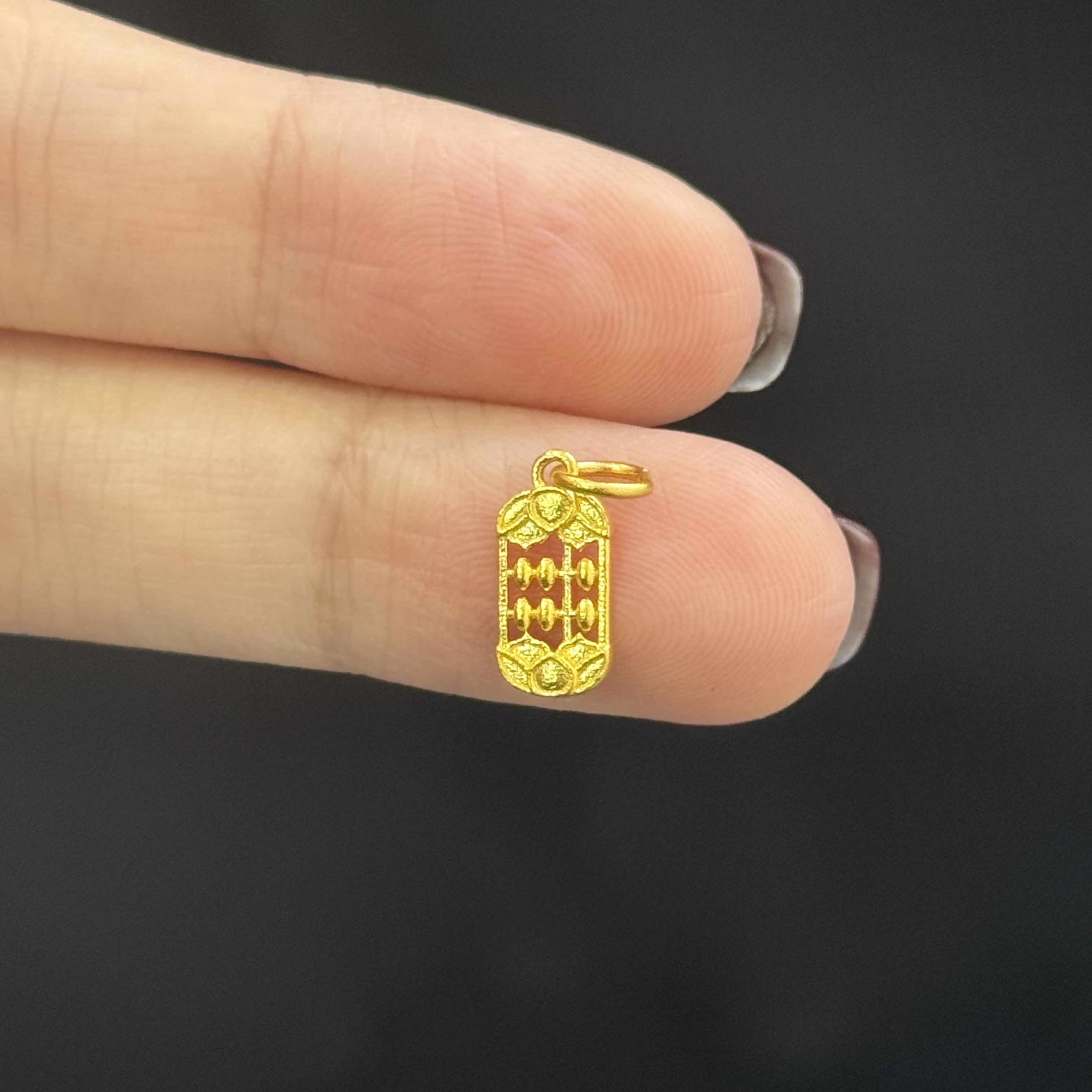 算盘滴溜吊坠 足金999