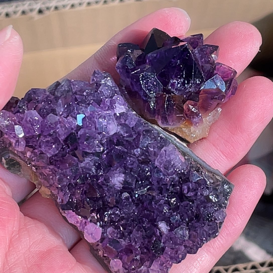 水晶未镶嵌手串乌拉圭紫水晶19号
