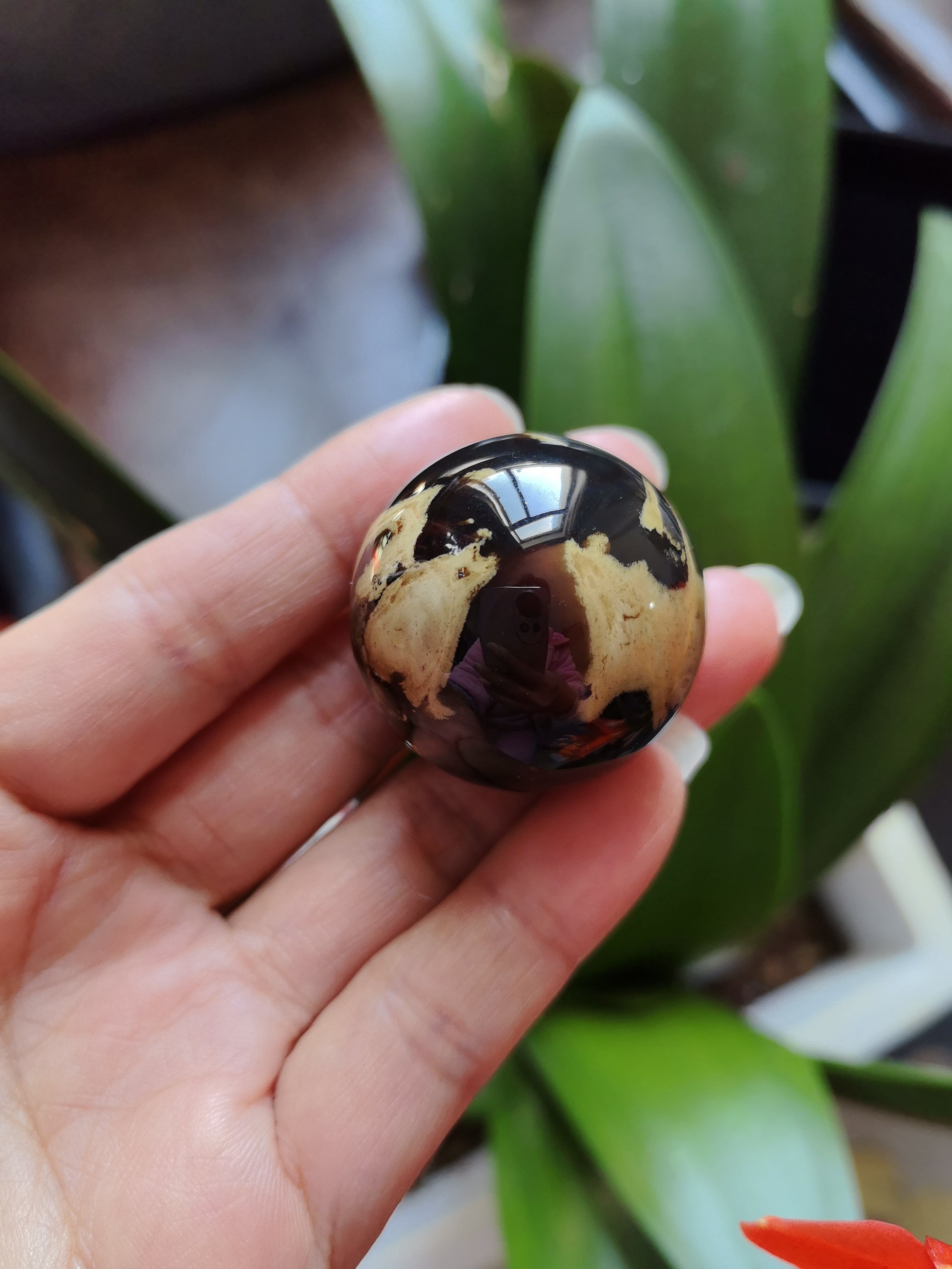 缅甸琥珀特色妖花溶洞大尺寸单珠34mm，21.3克，完美品质，不打孔