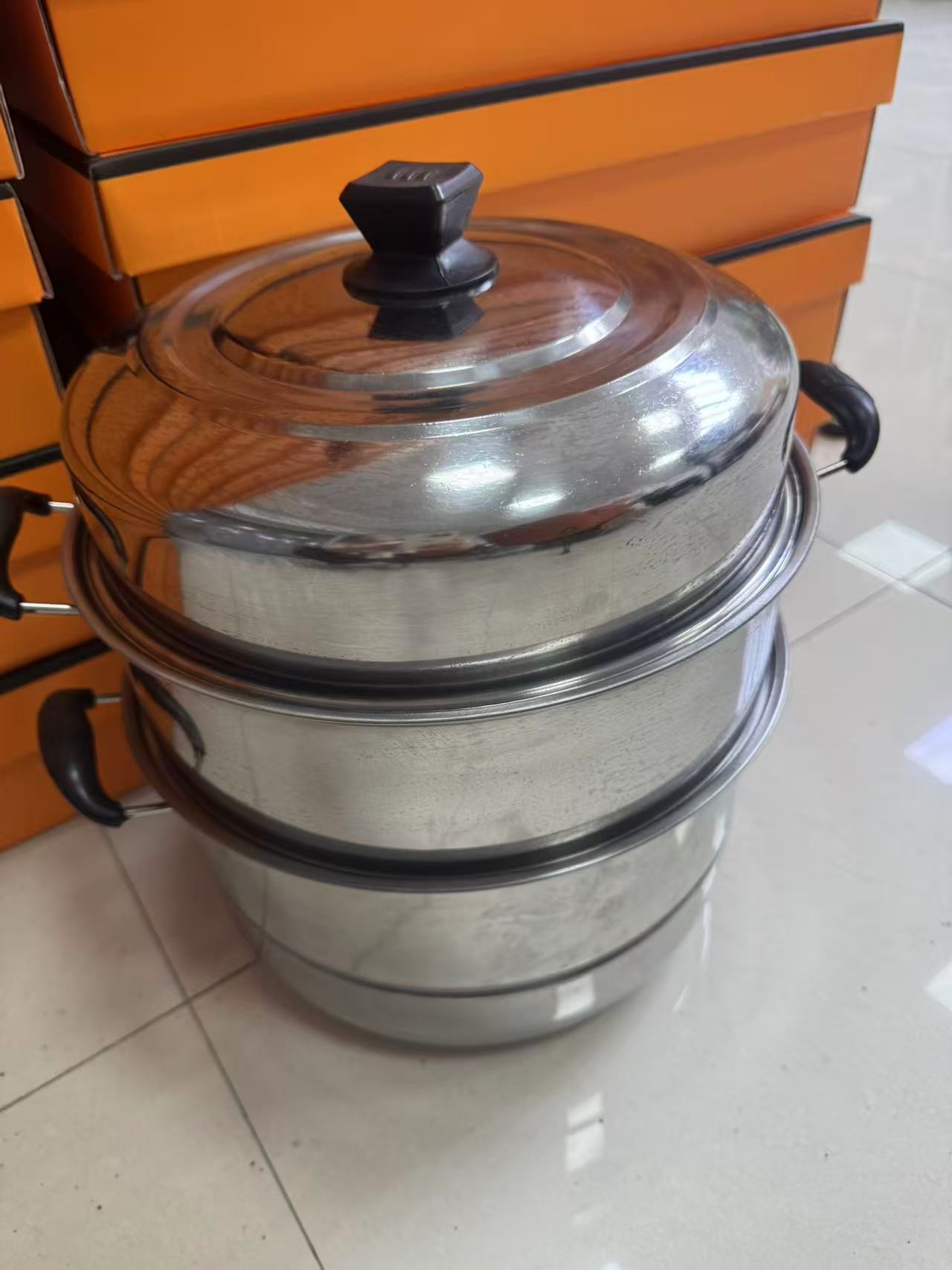 蒸锅不锈钢三层汤锅特厚超加高蒸笼屉 特高特大