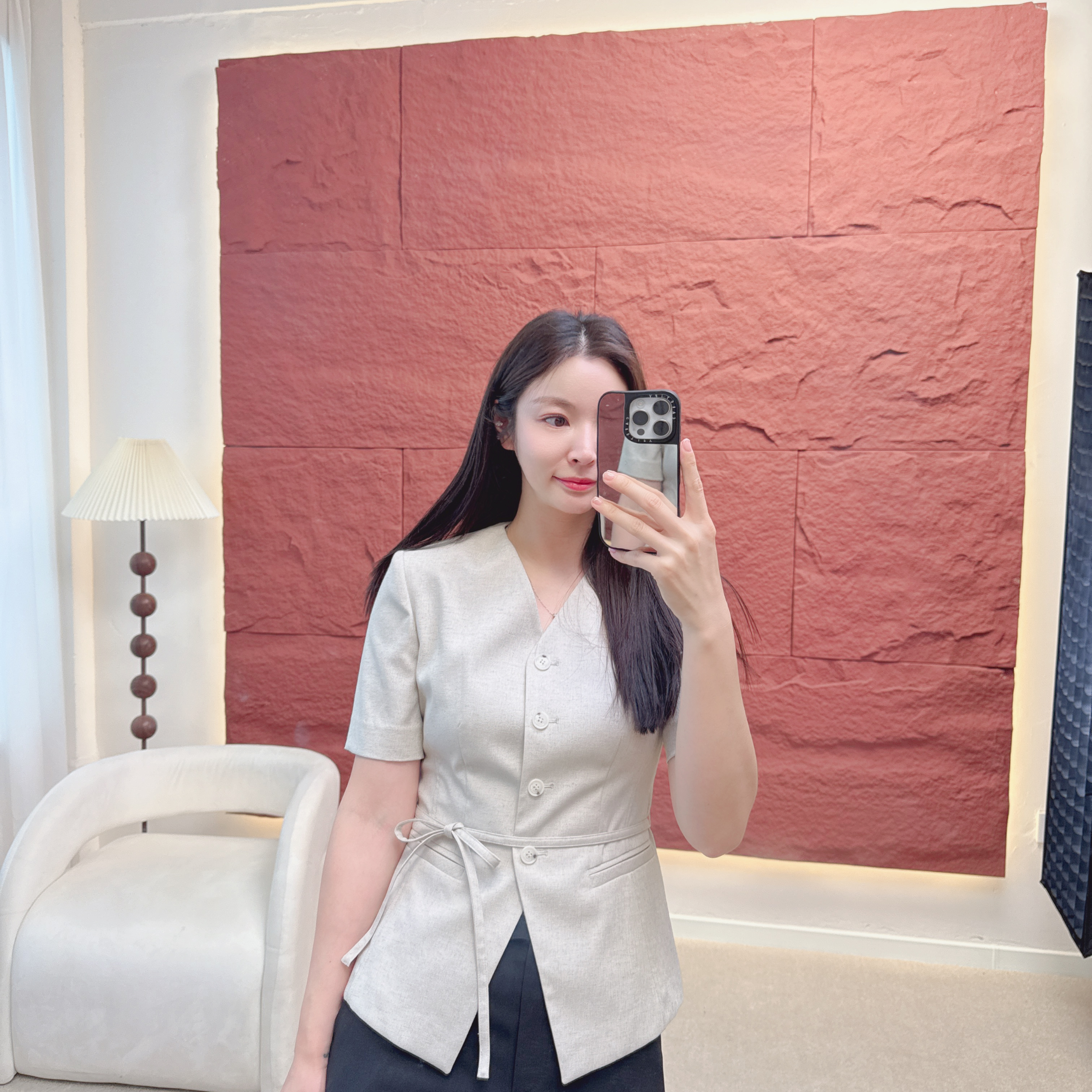 【RORO】2025夏季新款收腰百搭显瘦短袖V领西装