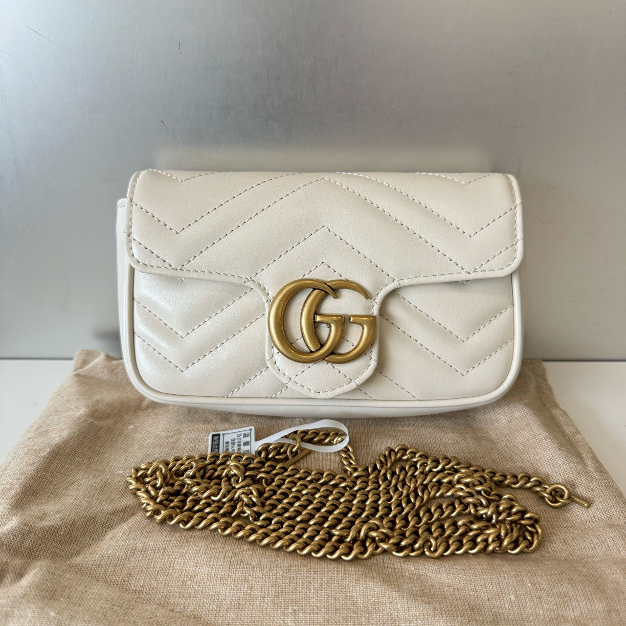 99新 GUCCI/古驰 gucci 马蒙迷你白金 闲置