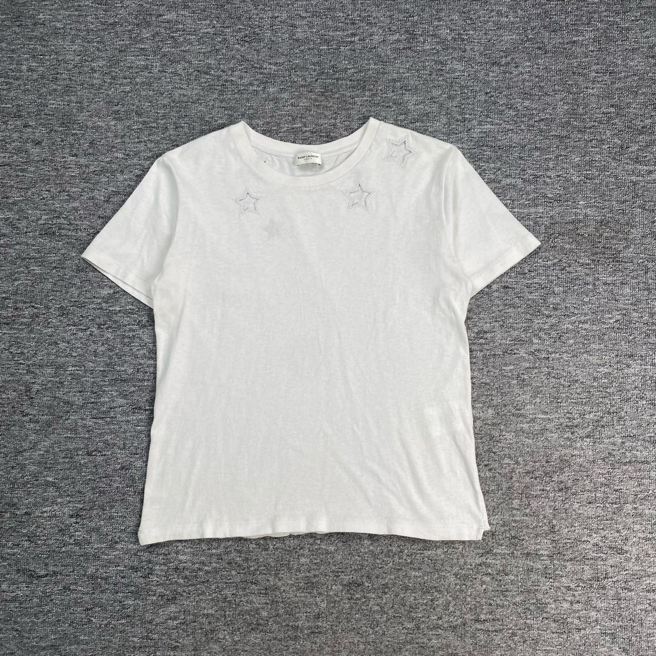 99新 YSL/圣罗兰 CQ YSL星星镂空短袖/XS码/98新/公价3700/