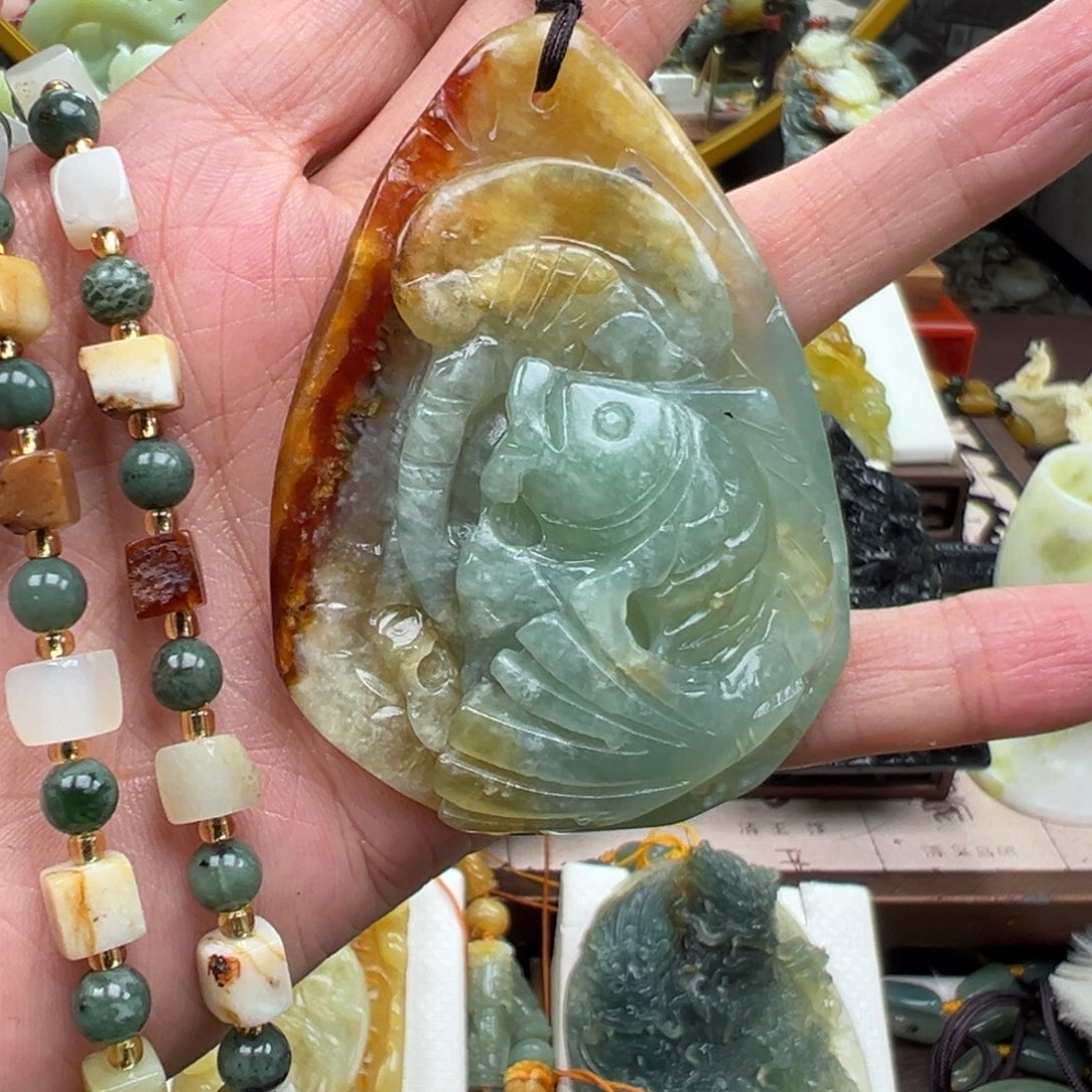 岫玉未镶嵌挂件挂件