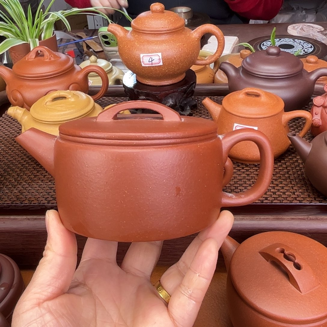 紫砂茶壶汉瓦249cc宜兴紫砂