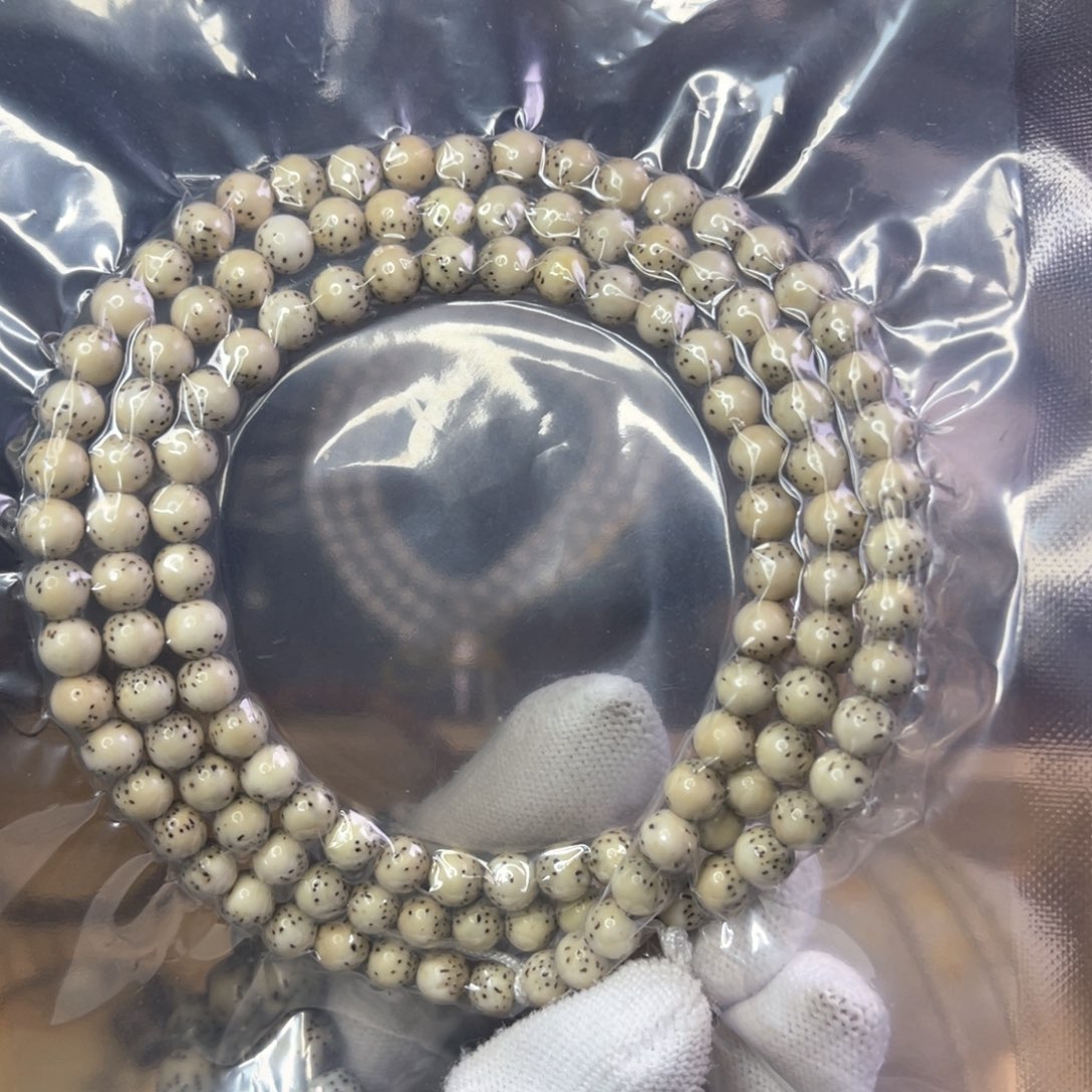 星月菩提吊坠7圆珠骨瓷白