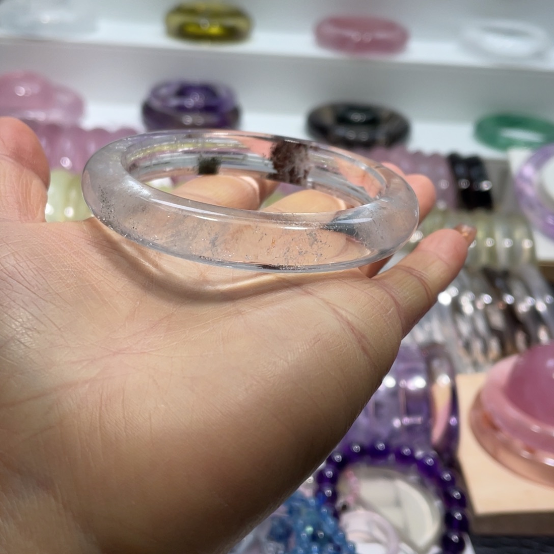 水晶手镯58.8圈口2号伴生矿未镶嵌