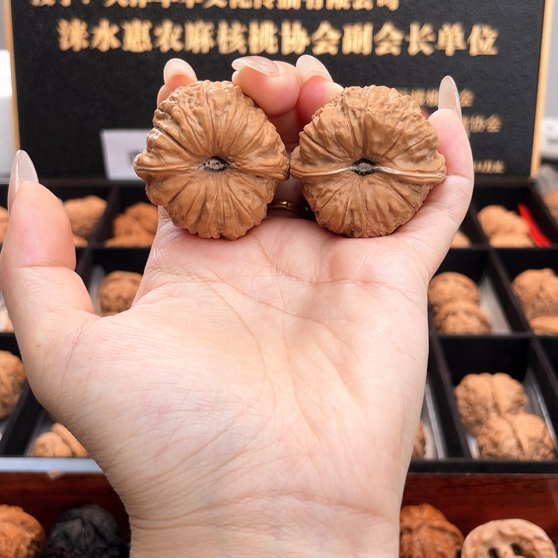 把件文玩核桃夏**秋39南瓜全品正圆酒杯深凹底近正39A8