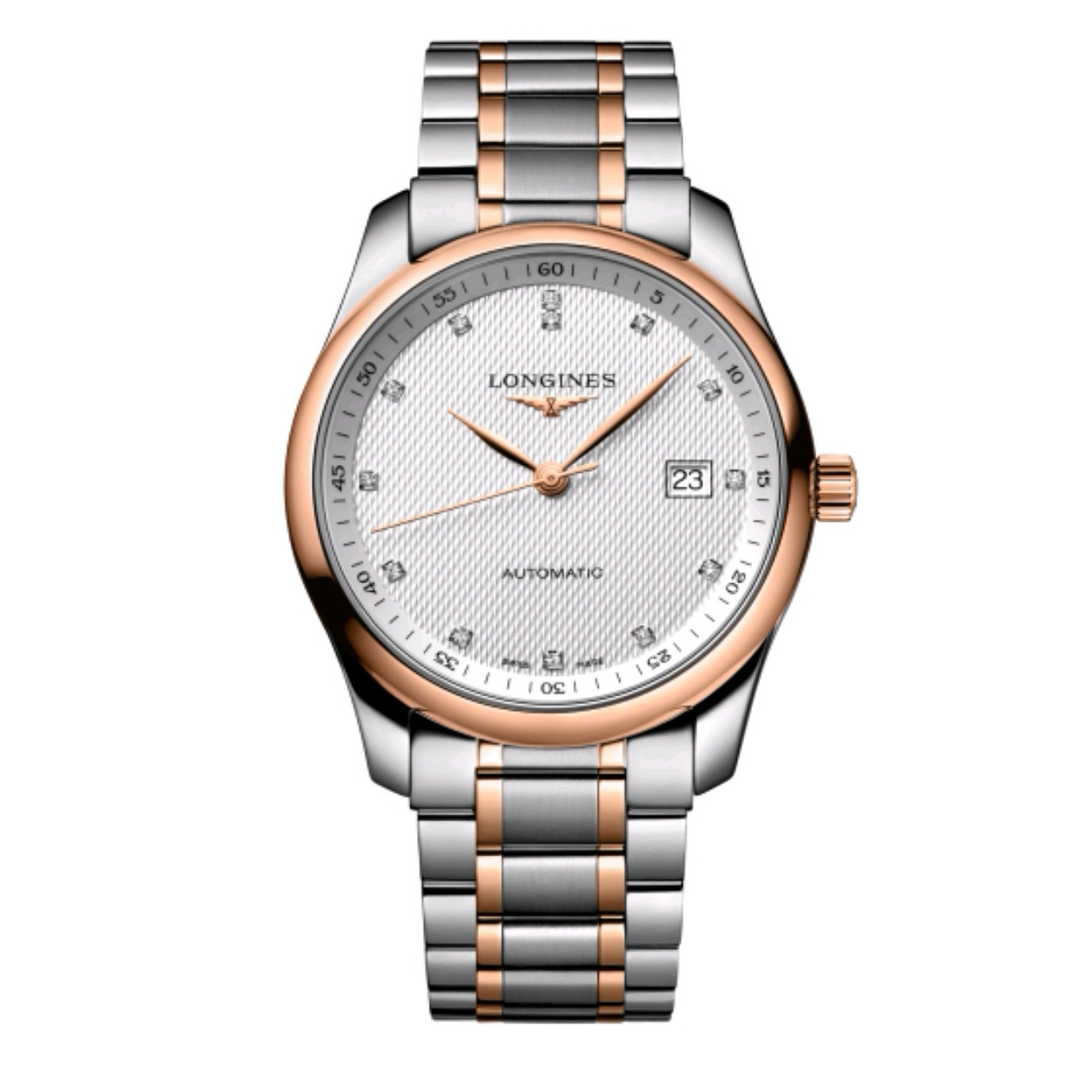 99新 Longines/浪琴    浪琴名匠   40间金白盘玫瑰金内钻 单表