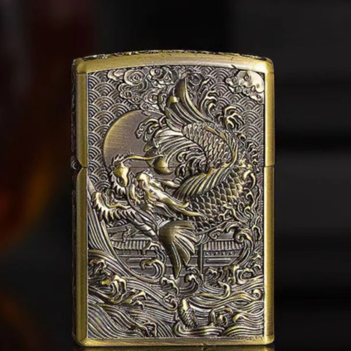 佐罗古铜鱼化龙打火机（需自行配油）ZK21-1