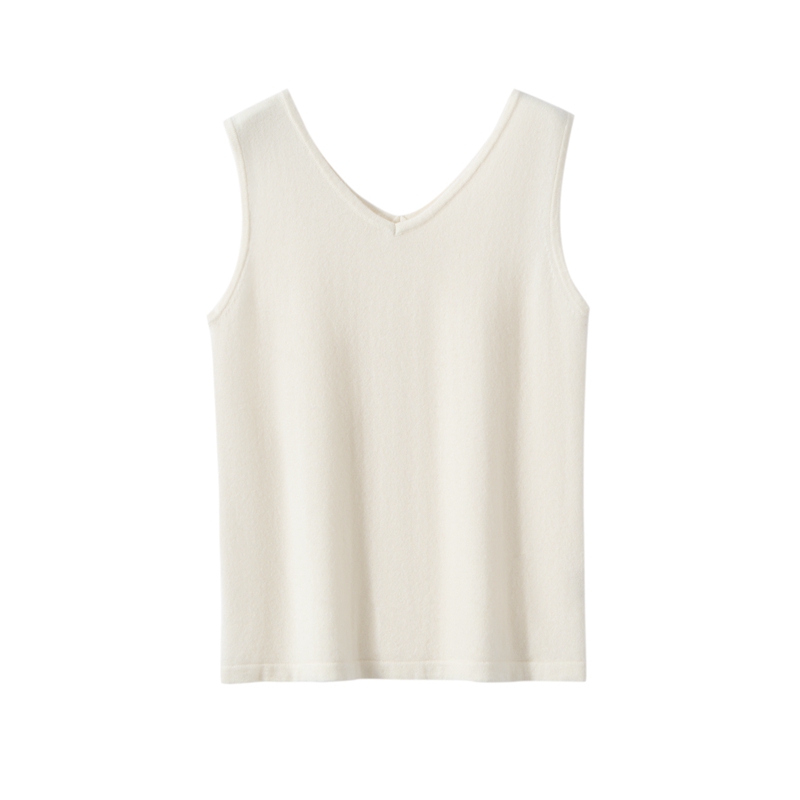 100%山羊绒常规静奢风吊带天丝背心百搭纯色女装无袖RY1702552