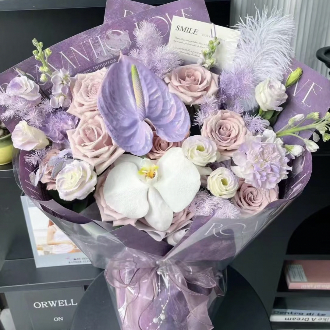 【紫属于你】紫色系混搭高级花礼送女友送闺蜜送朋友送同事送花上门