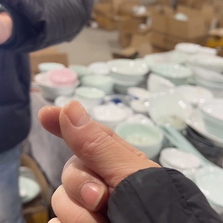 半****瓷片青瓷莲花10英寸深盘一个微瑕包邮