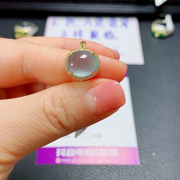 银S925镶嵌戒指翡翠
