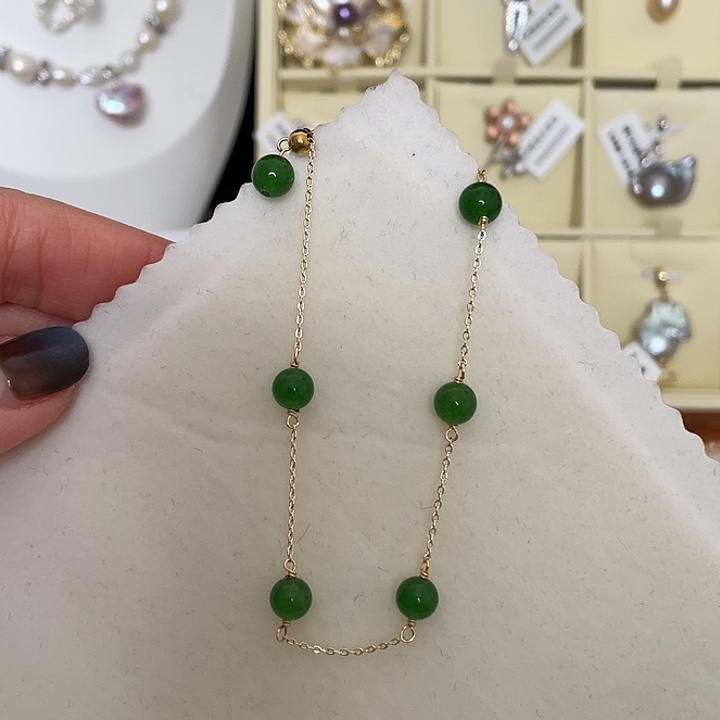 玛瑙/玉髓合金手链满天星手链手围18以内可戴