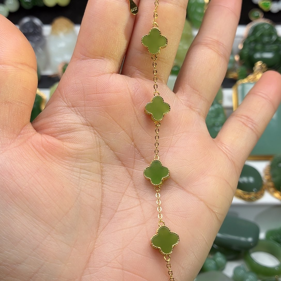 和田玉银S925镶嵌颈饰