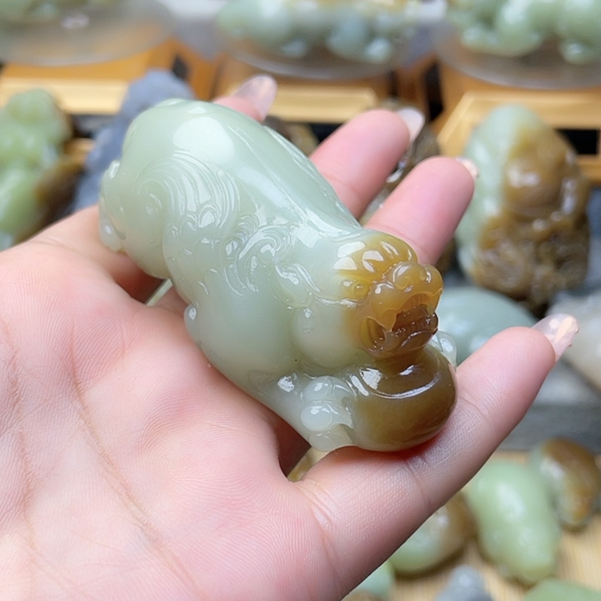 【闪购商品】未镶嵌和田玉挂件胖*