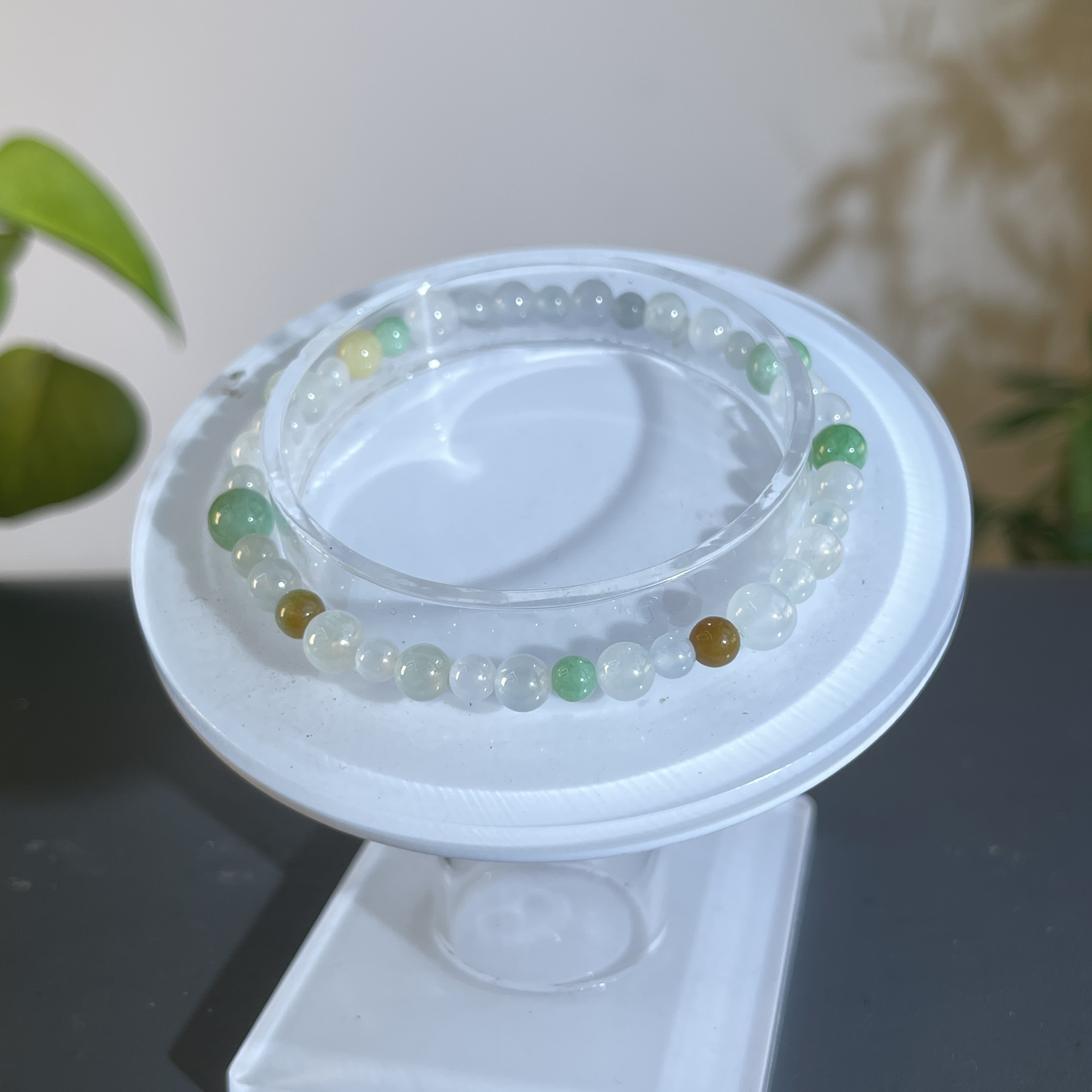 JXW16-22 天然缅甸A货翡翠 翡翠手串