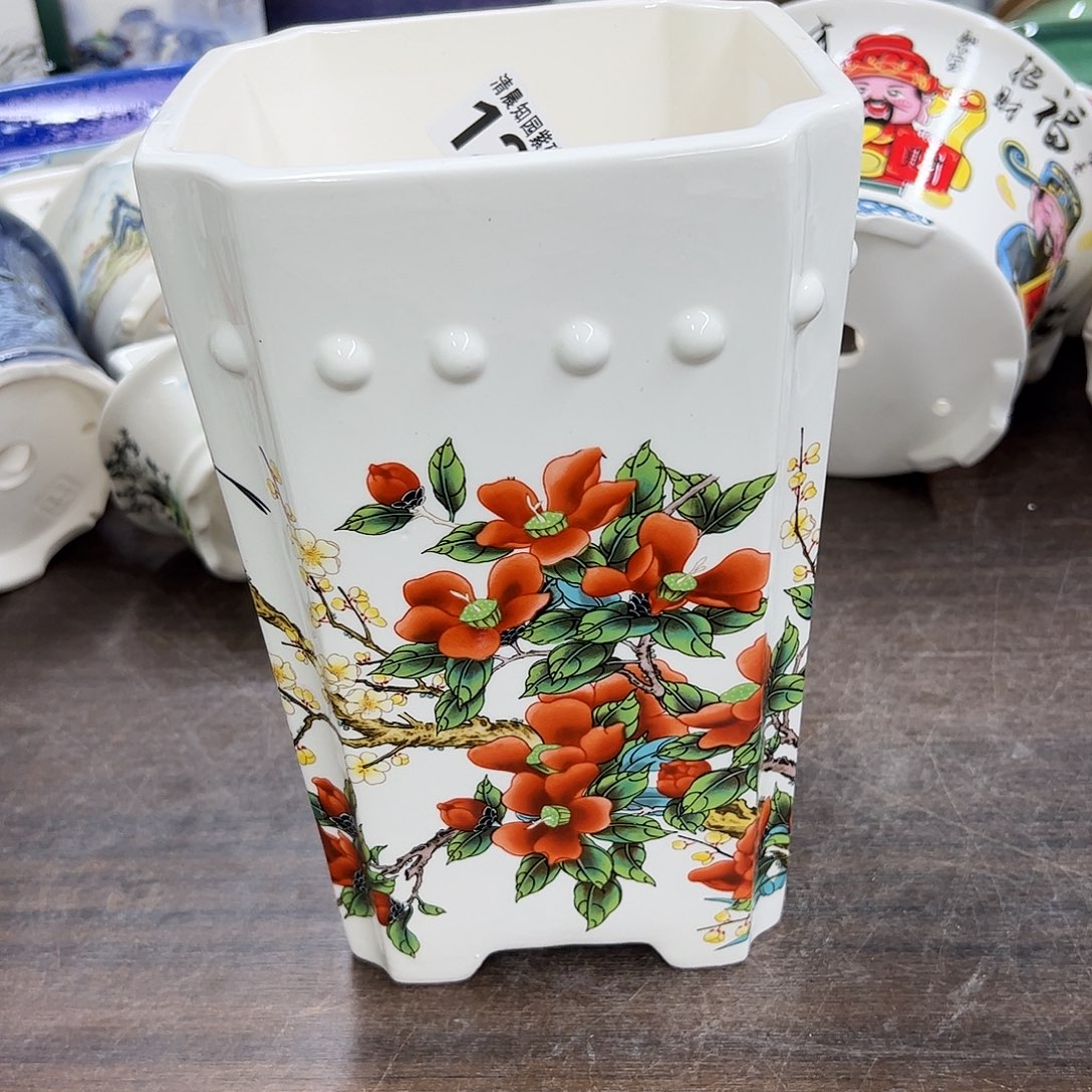 紫砂花盆126号微瑕15/22.5cm