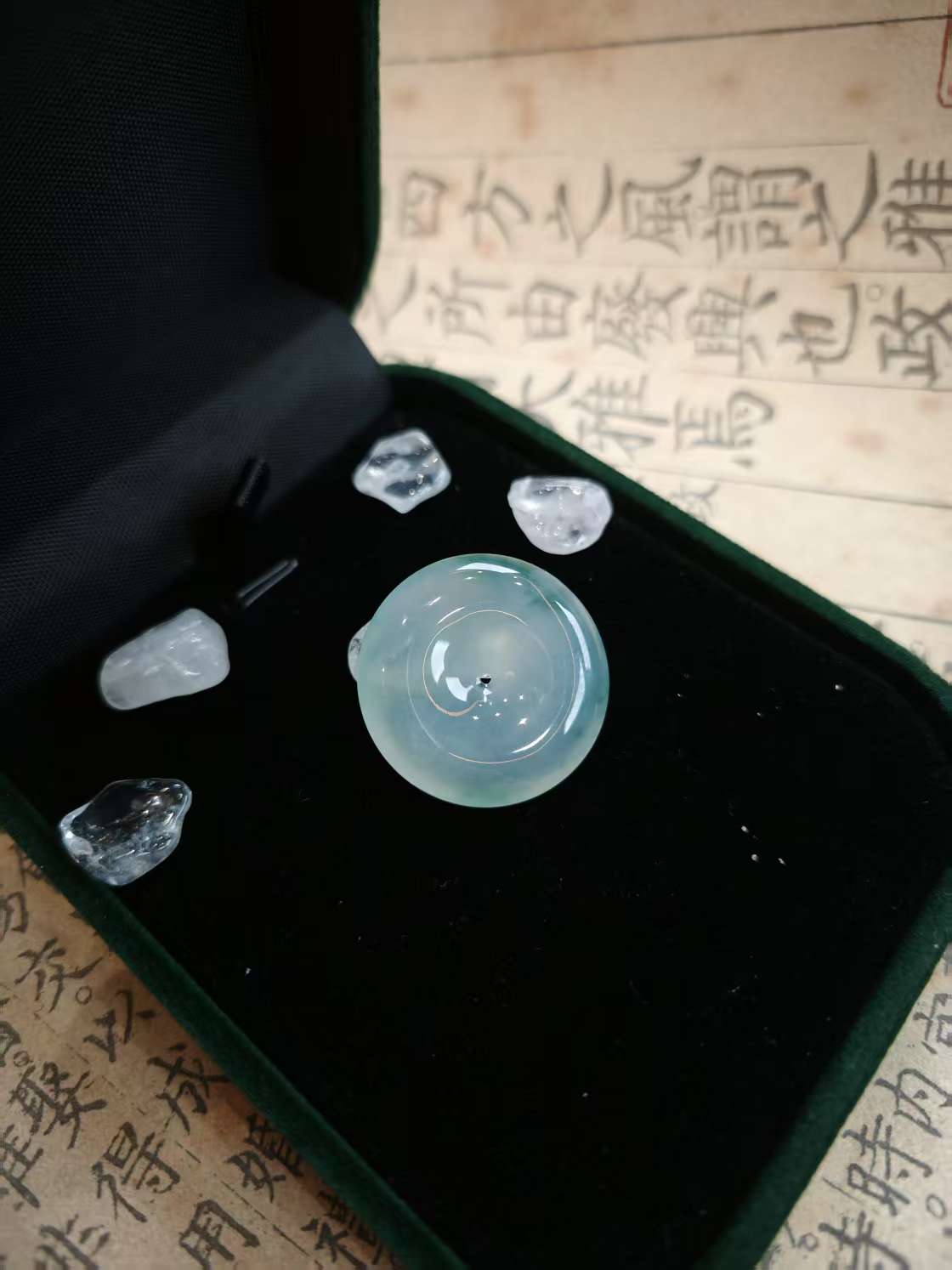 天然缅甸a货翡翠吊坠平安扣