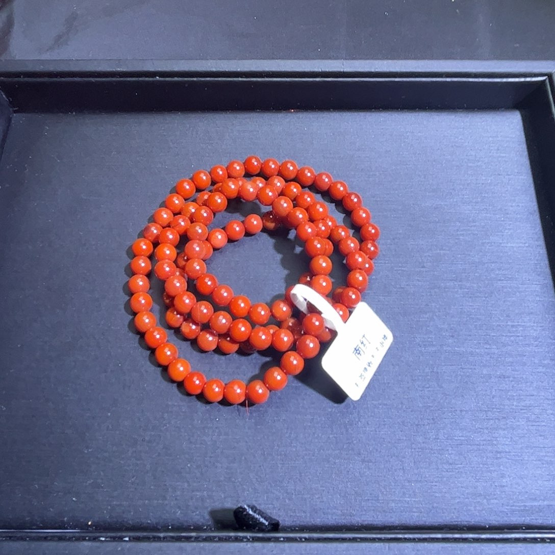 手链未镶嵌南红玛瑙6mm多圈川108