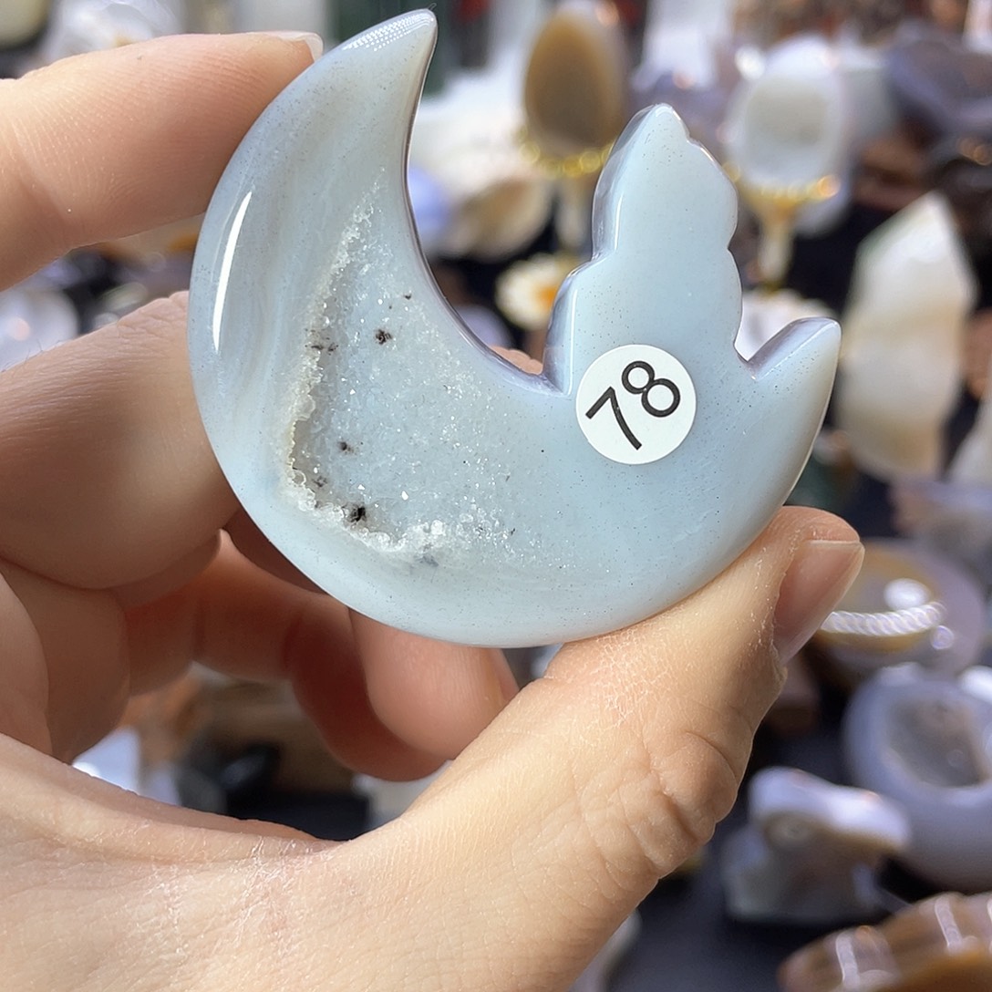 水晶月亮猫未镶嵌