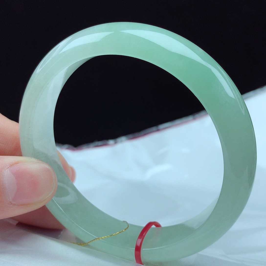 翡翠手镯未镶嵌57圈3886宽版