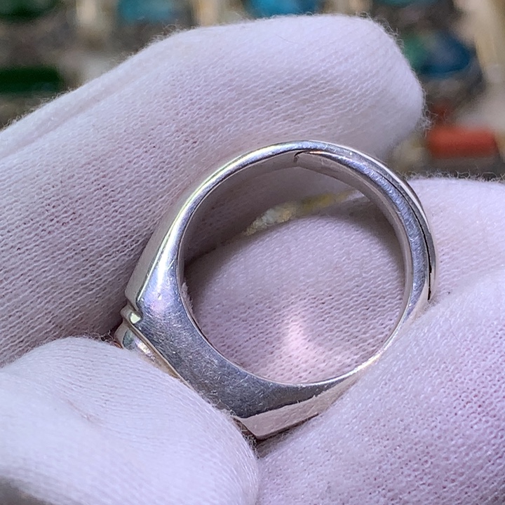莲***者足银手工纯银加厚托男款戒指