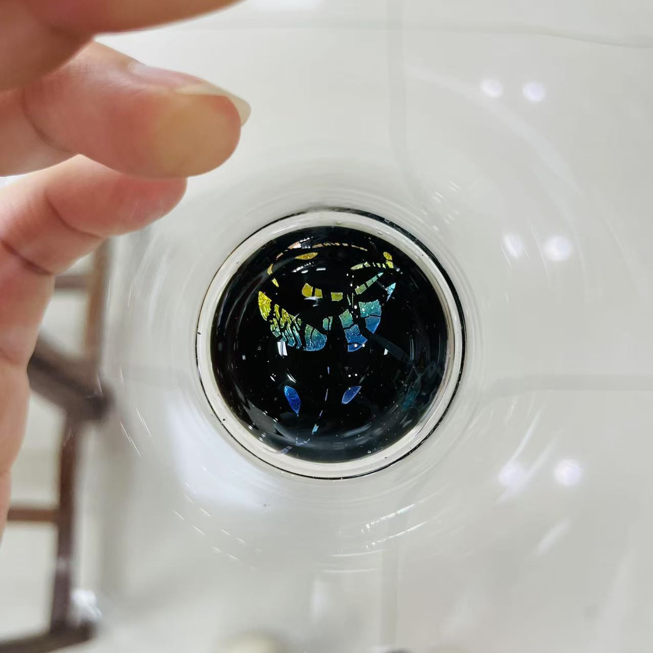 玉见·黑底玫瑰花主人杯品茗杯单只