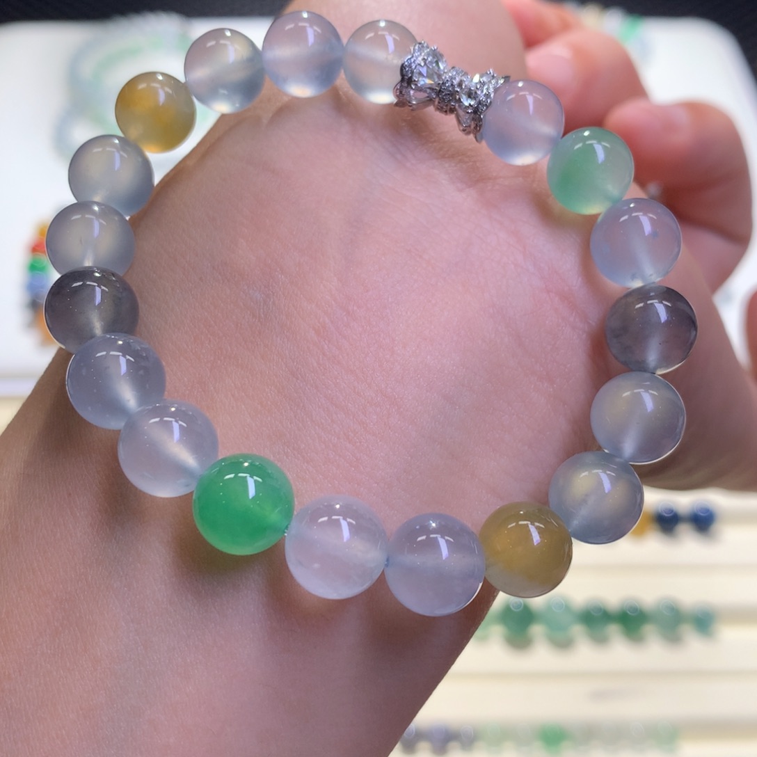 未镶嵌手链翡翠高冰玻9