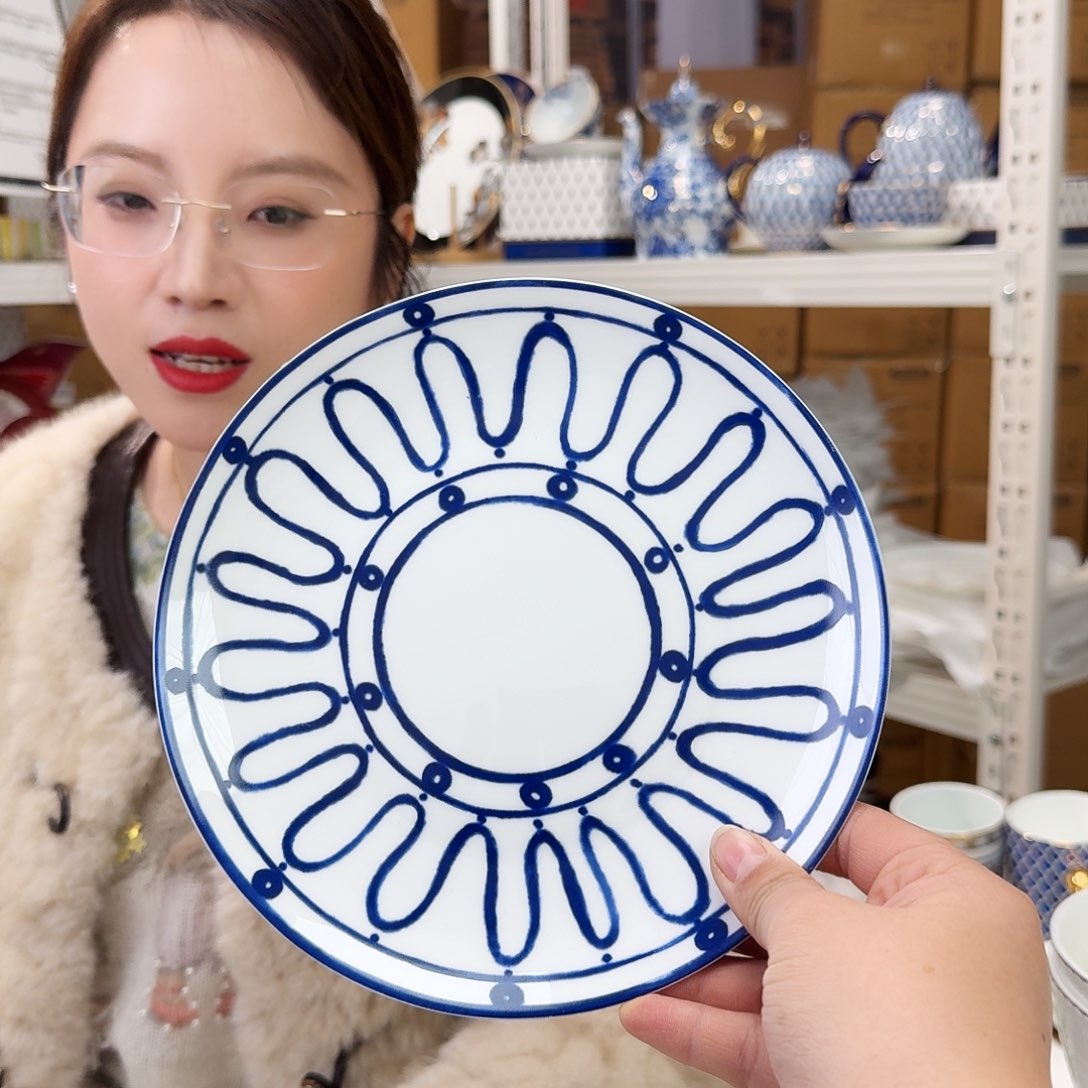 骨瓷高骨瓷8英寸月光盘20cm一个外贸骨瓷