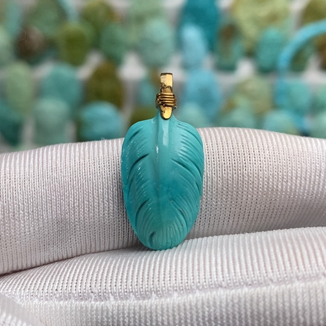 绿松石18K金镶嵌绿松石