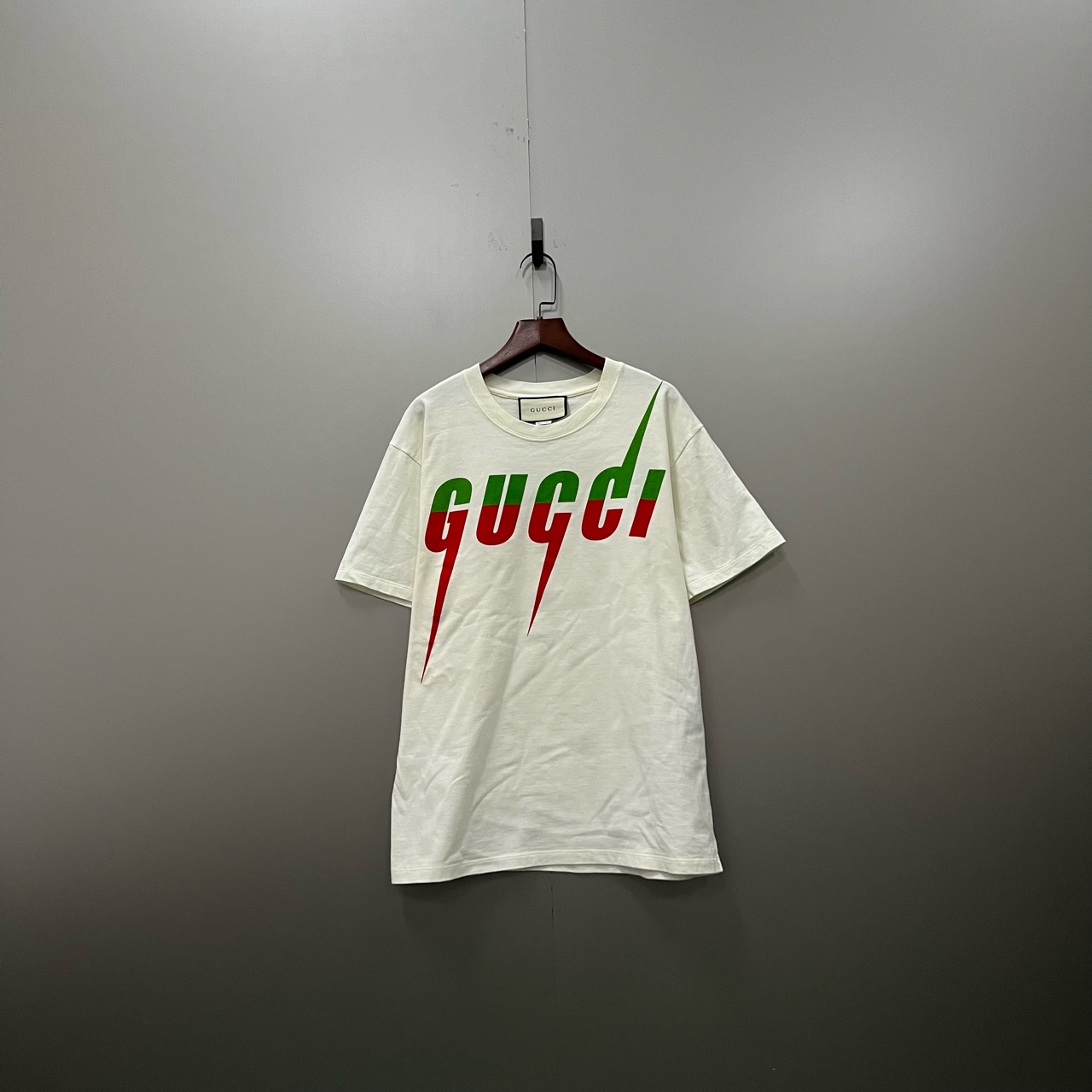 95新 GUCCI/古驰 （bb）201  红绿闪电logo印花短袖 XS码