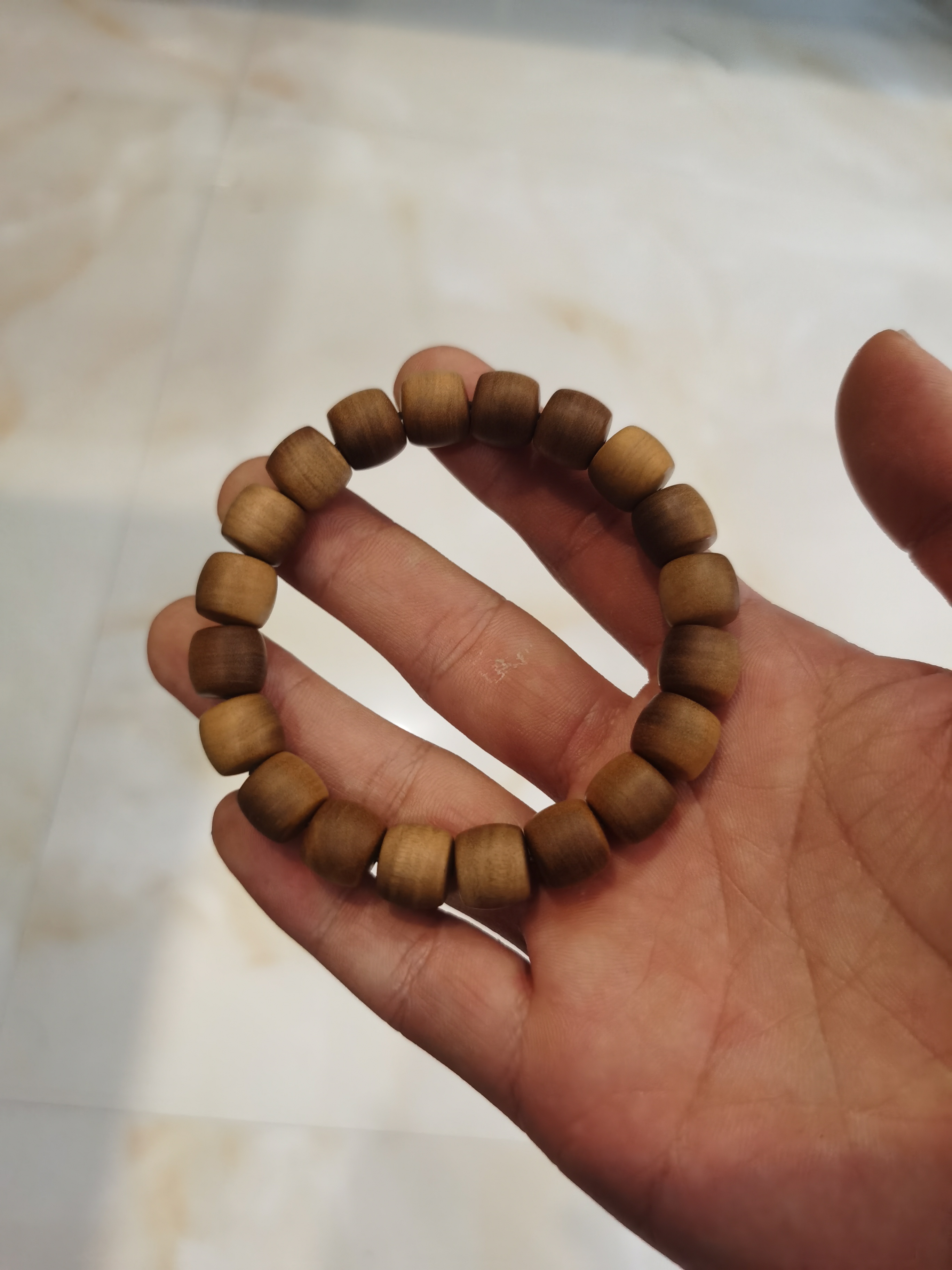 11-10直切黑肉横纹手串老山檀香，多样性发其一