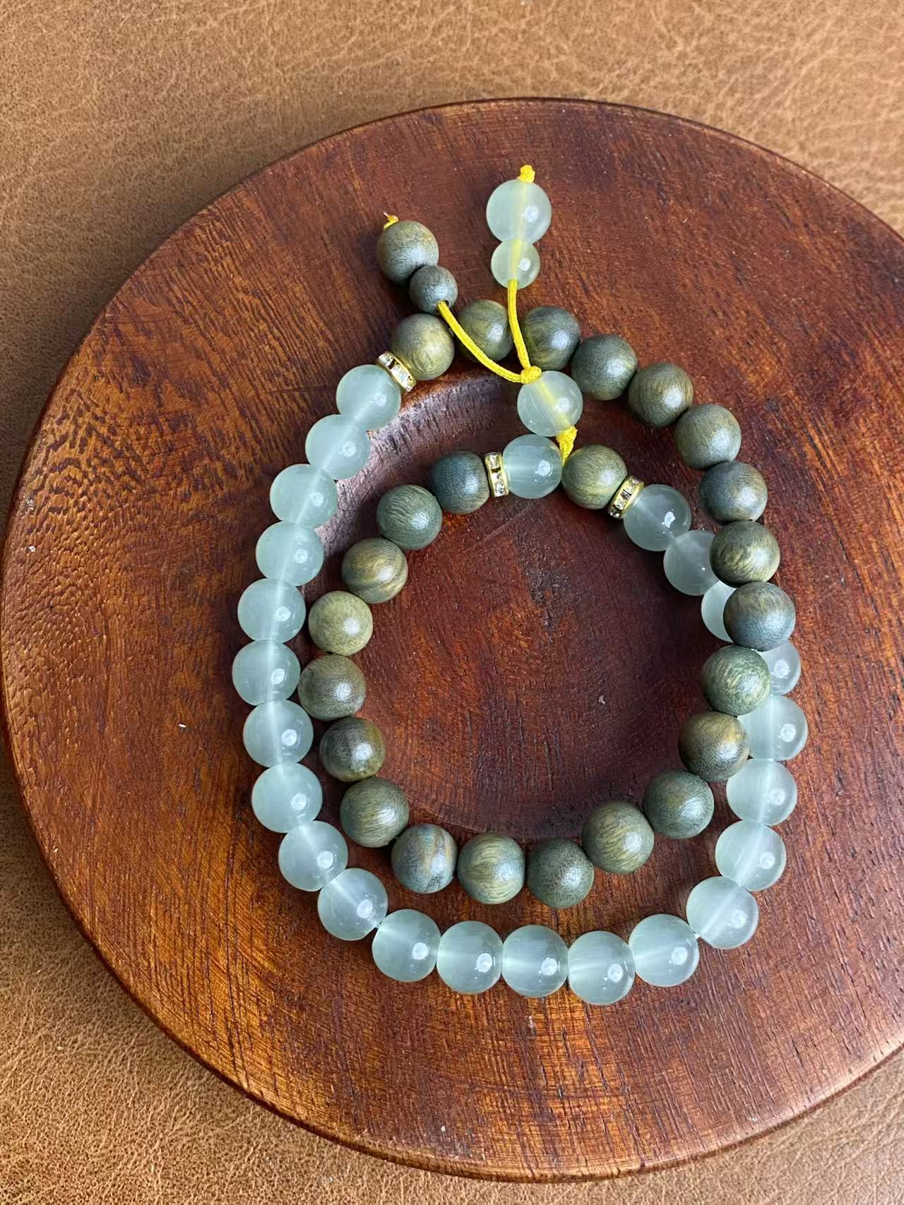 MTYC 043 绿檀宫廷风设计款手串（无礼盒）