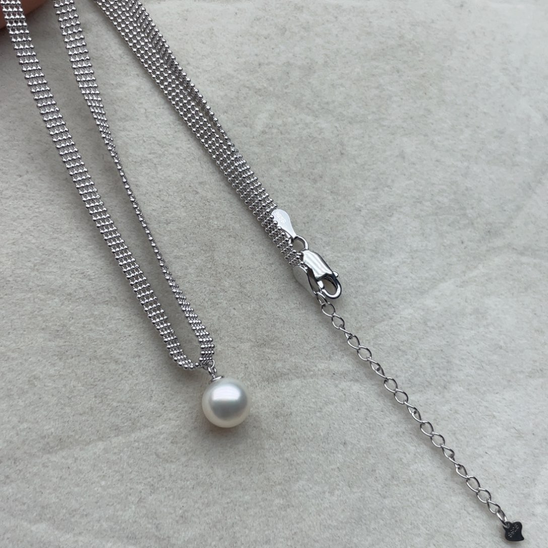 银S925镶嵌颈饰海水珍珠A100