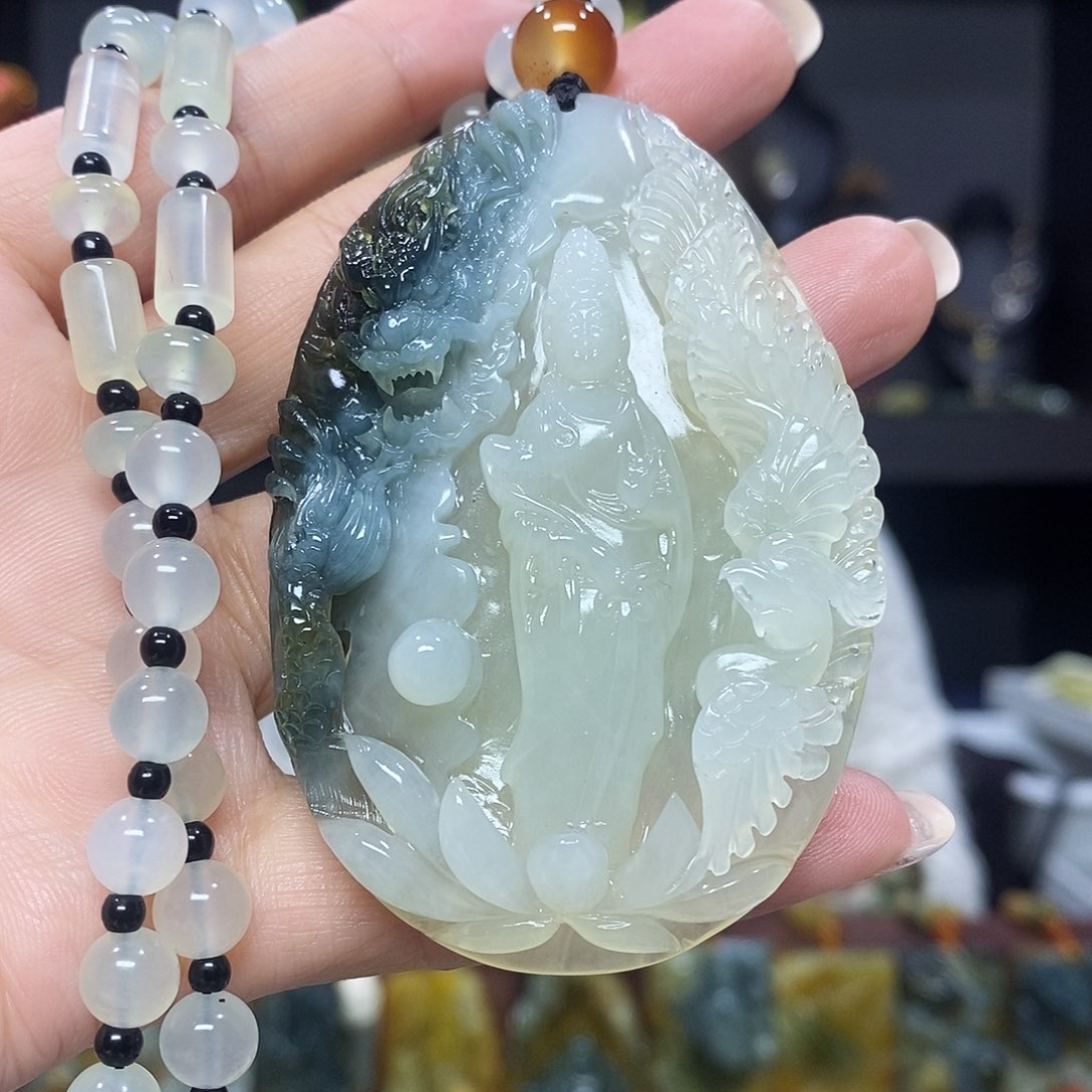 未镶嵌岫玉挂件吊坠项链