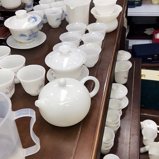 璞玉西施壶加薄胎盖碗套组