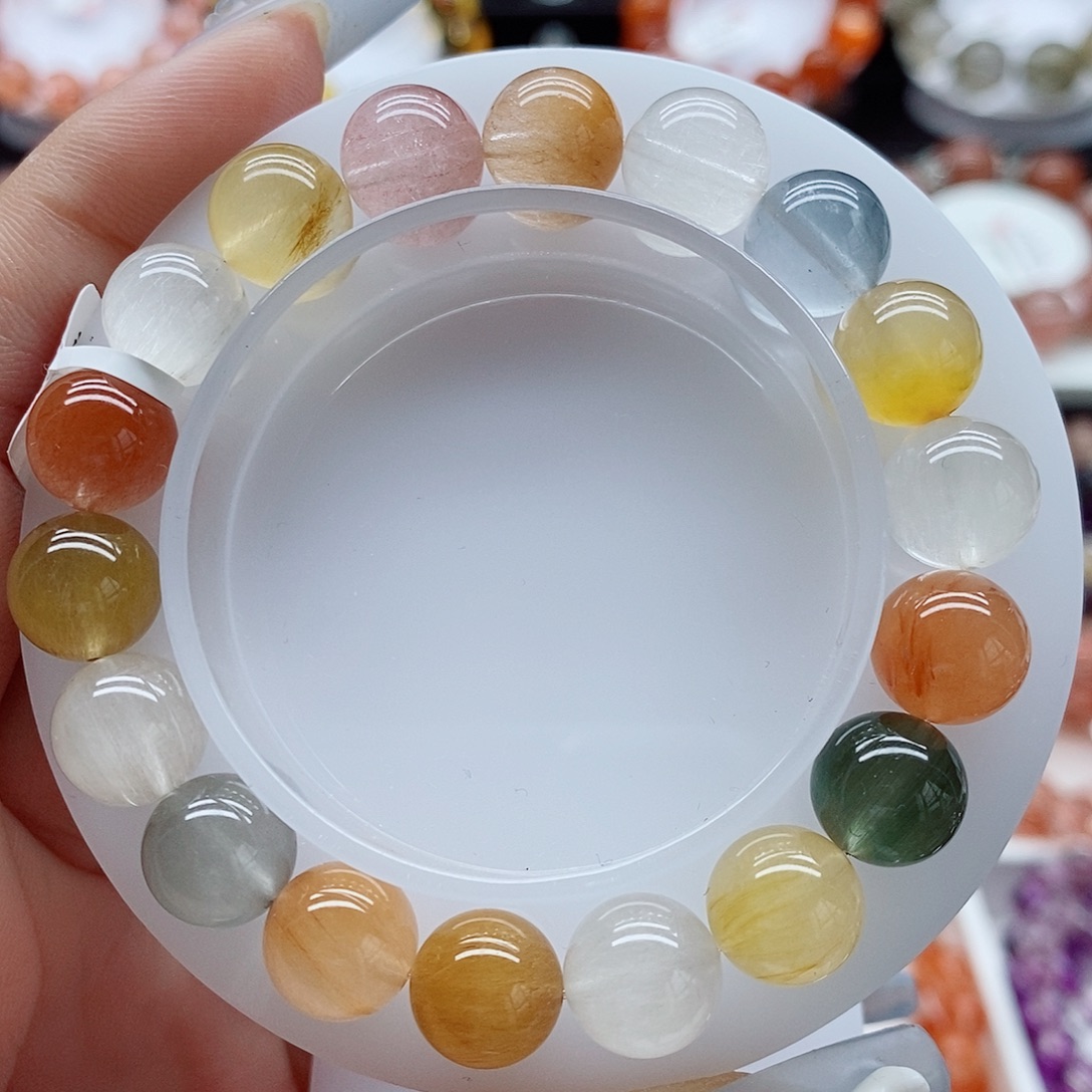 未镶嵌手串水晶兔毛