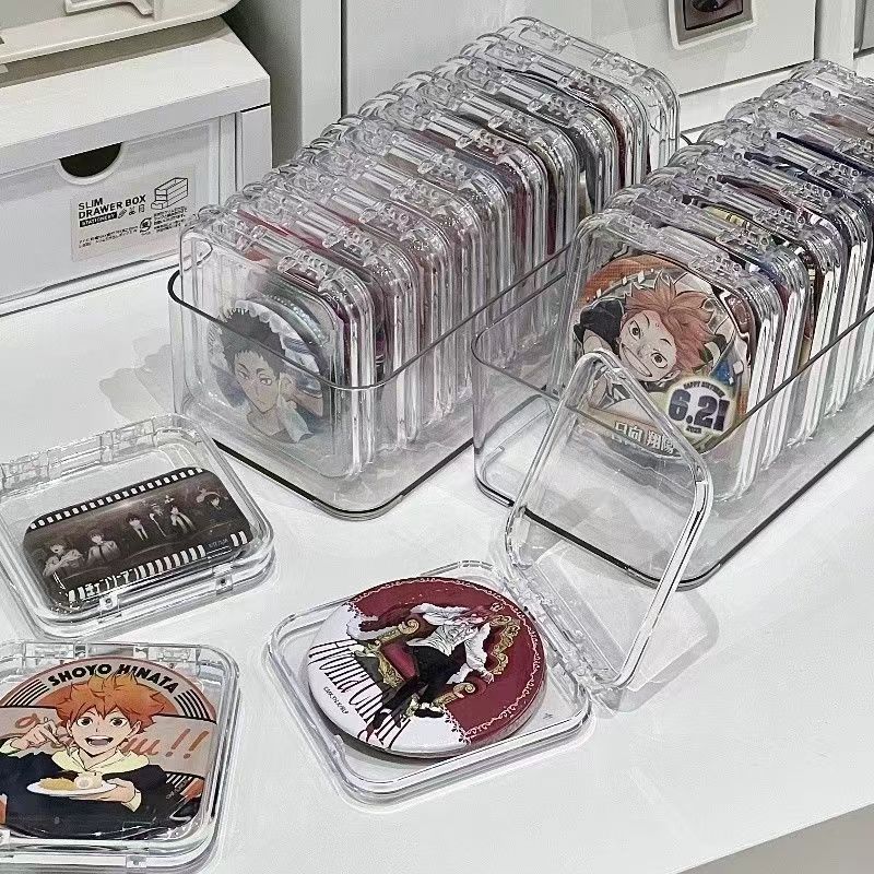 吧唧谷子高透收纳盒收藏盒亚克力防尘网红ins款